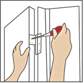 建具（室内ドア）の建て付けが悪くなってしまった